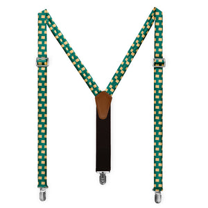 Wyoming State Outline Suspenders - Full Front View - Knotty Tie Co.