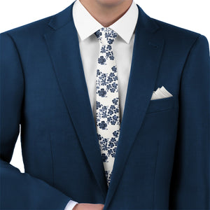 Zak Floral Necktie - Matching Pocket Square - Knotty Tie Co.