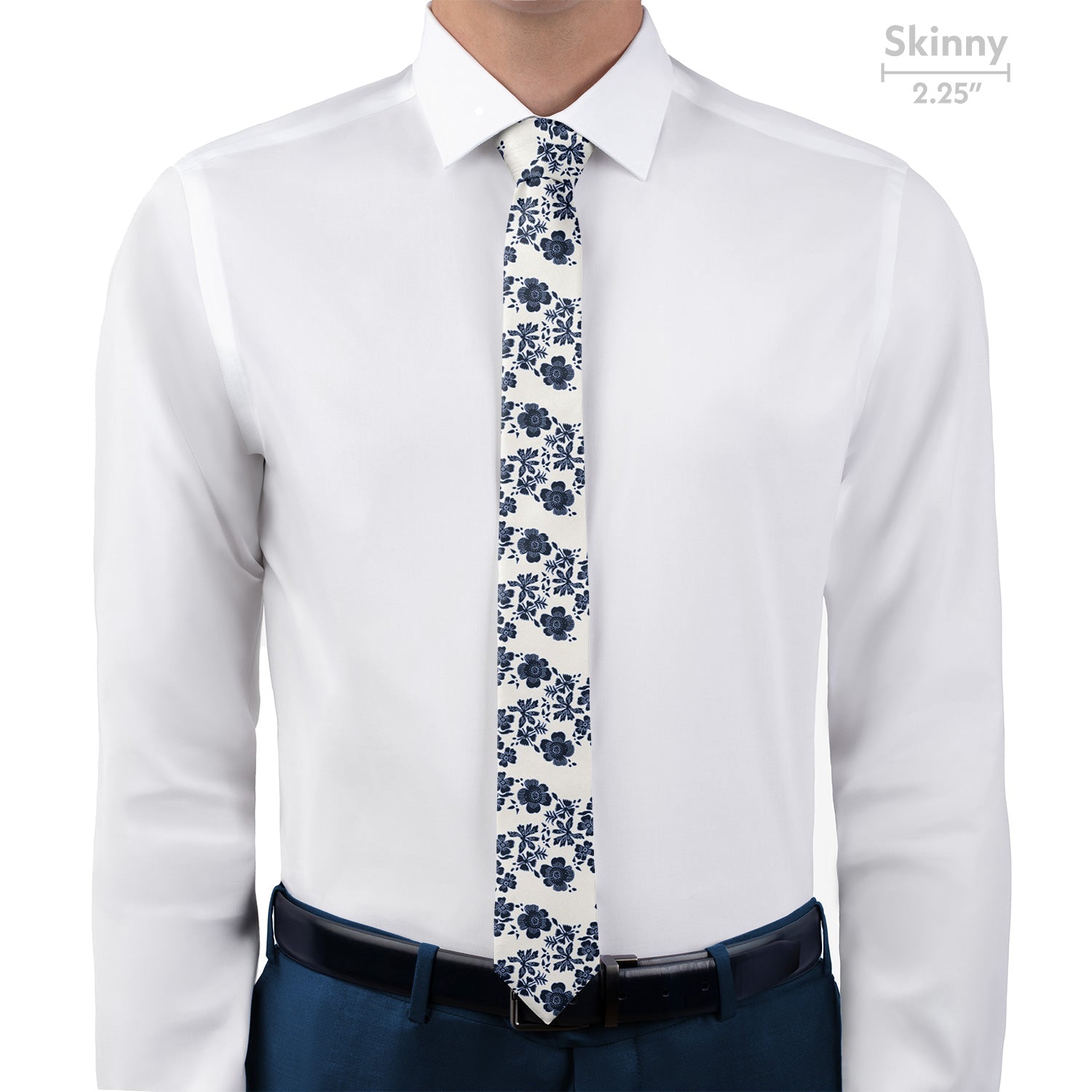 Zak Floral Necktie - Skinny - Knotty Tie Co.