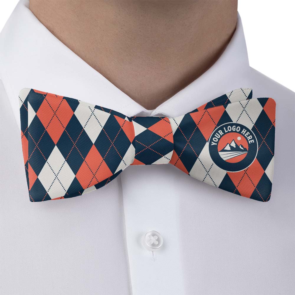 Argyle 1 Logo Bow Tie 1 Main - Knotty Tie Co.