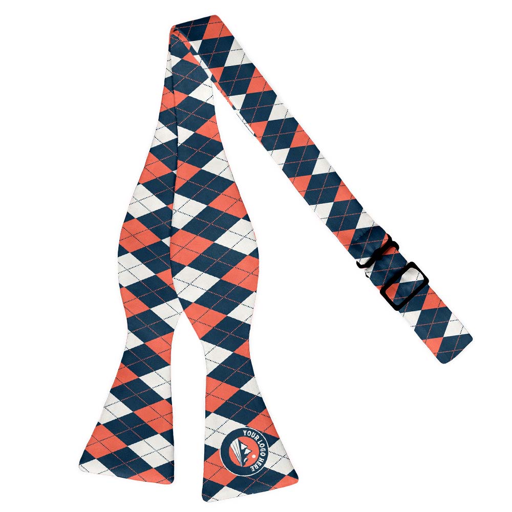 Argyle 1 Logo Bow Tie 4 Self Tie - Knotty Tie Co.