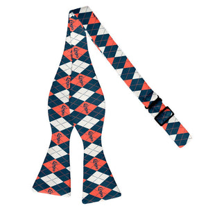 Argyle 2 Logo Bow Tie 4 Self Tie - Knotty Tie Co.