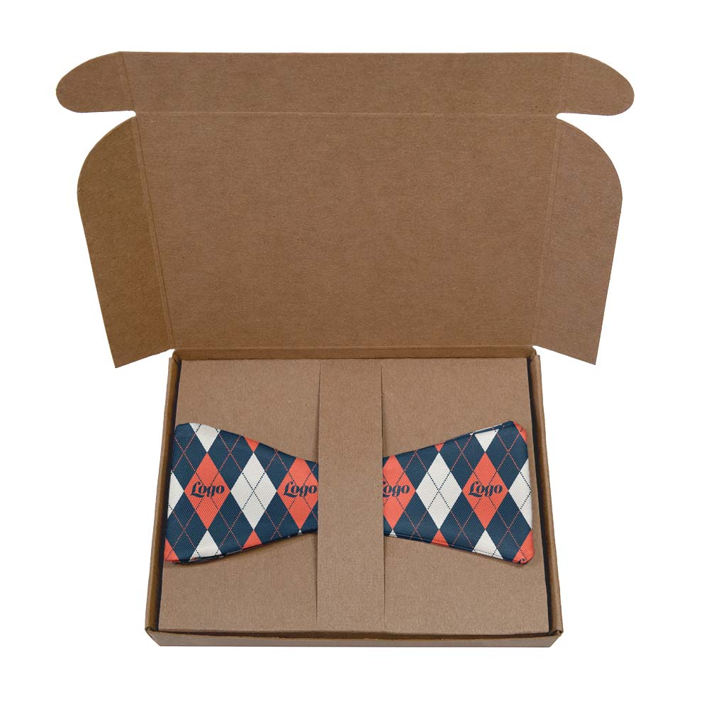 Argyle 2 Logo Bow Tie 9 Packaging - Knotty Tie Co.