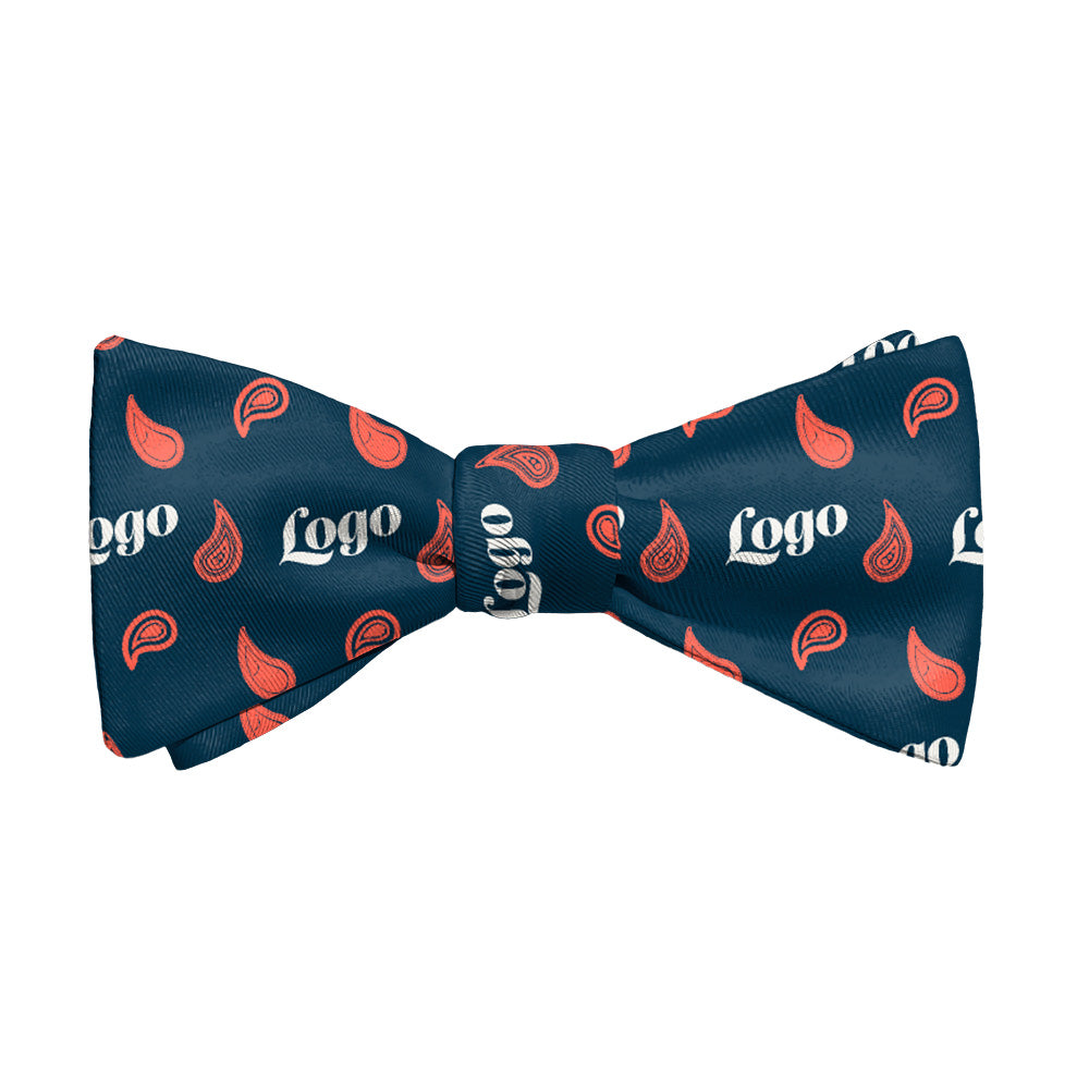 Paisley 2 Logo Bow Tie 1 Main - Knotty Tie Co.