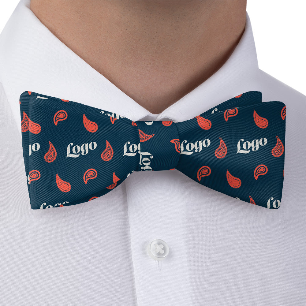 Paisley 2 Logo Bow Tie 1 Main - Knotty Tie Co.