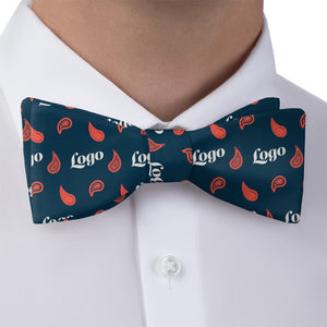 Paisley 2 Logo Bow Tie 2 Dress Shirt - Knotty Tie Co.