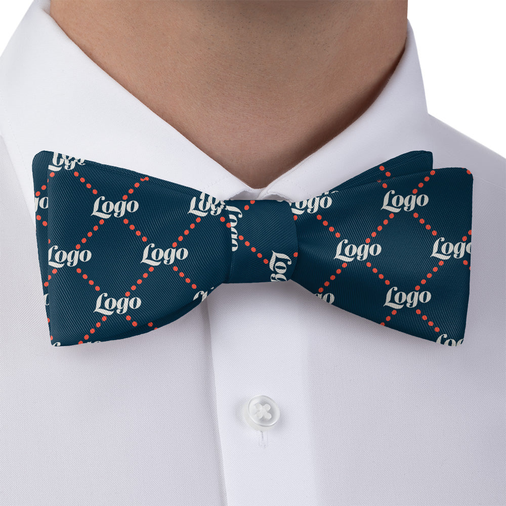 Quilted 2 Logo Bow Tie 1 Main - Knotty Tie Co.