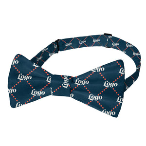 Quilted 2 Logo Bow Tie 3 Pretied - Knotty Tie Co.