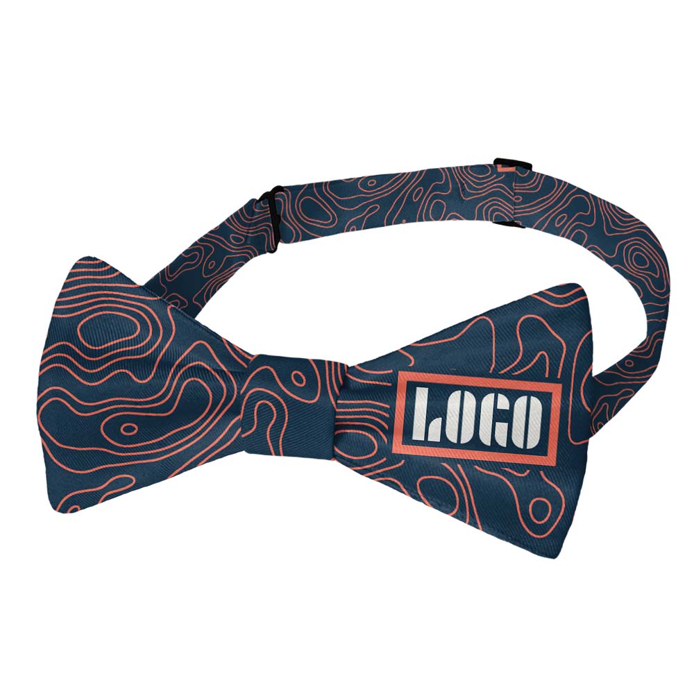 Topographic 1 Logo Bow Tie 3 Pretied - Knotty Tie Co.