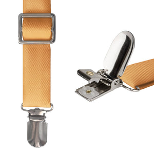 Azazie Butterscotch Suspenders - Hardware and Strap - Knotty Tie Co.