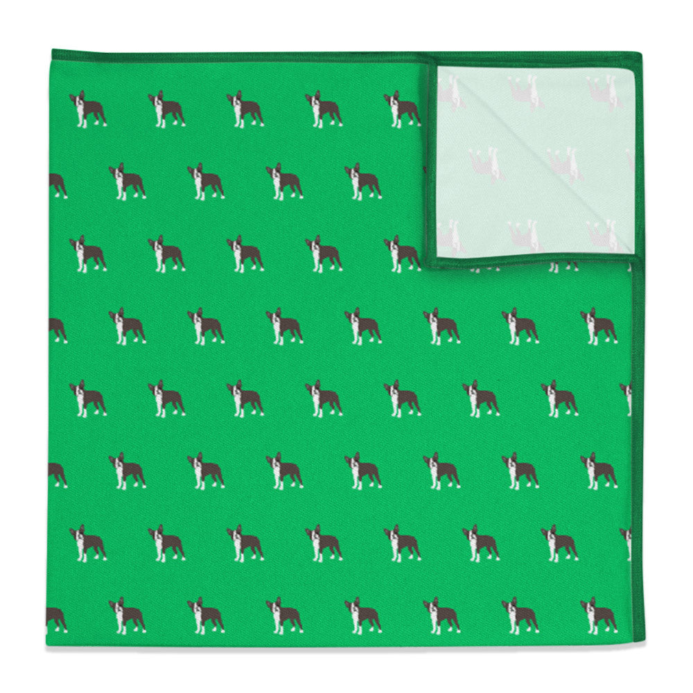 Boston Terrier Pocket Square - 12" Square - Knotty Tie Co.