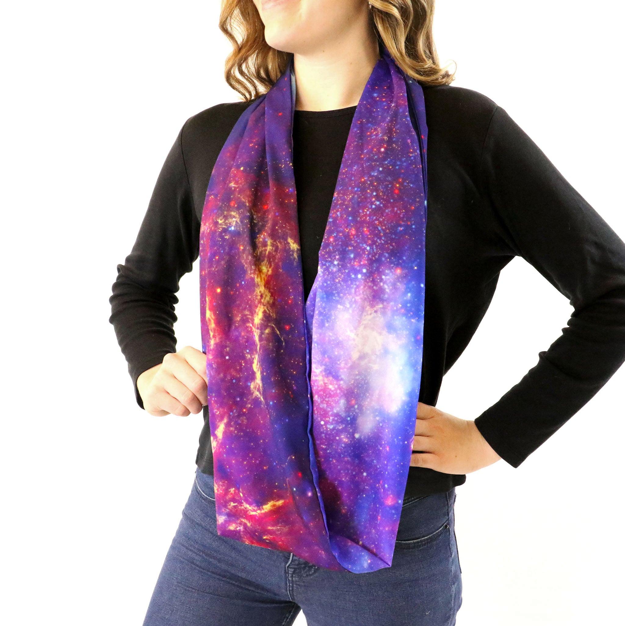 Milky Way Infinity Scarf - Side View - Knotty Tie Co.