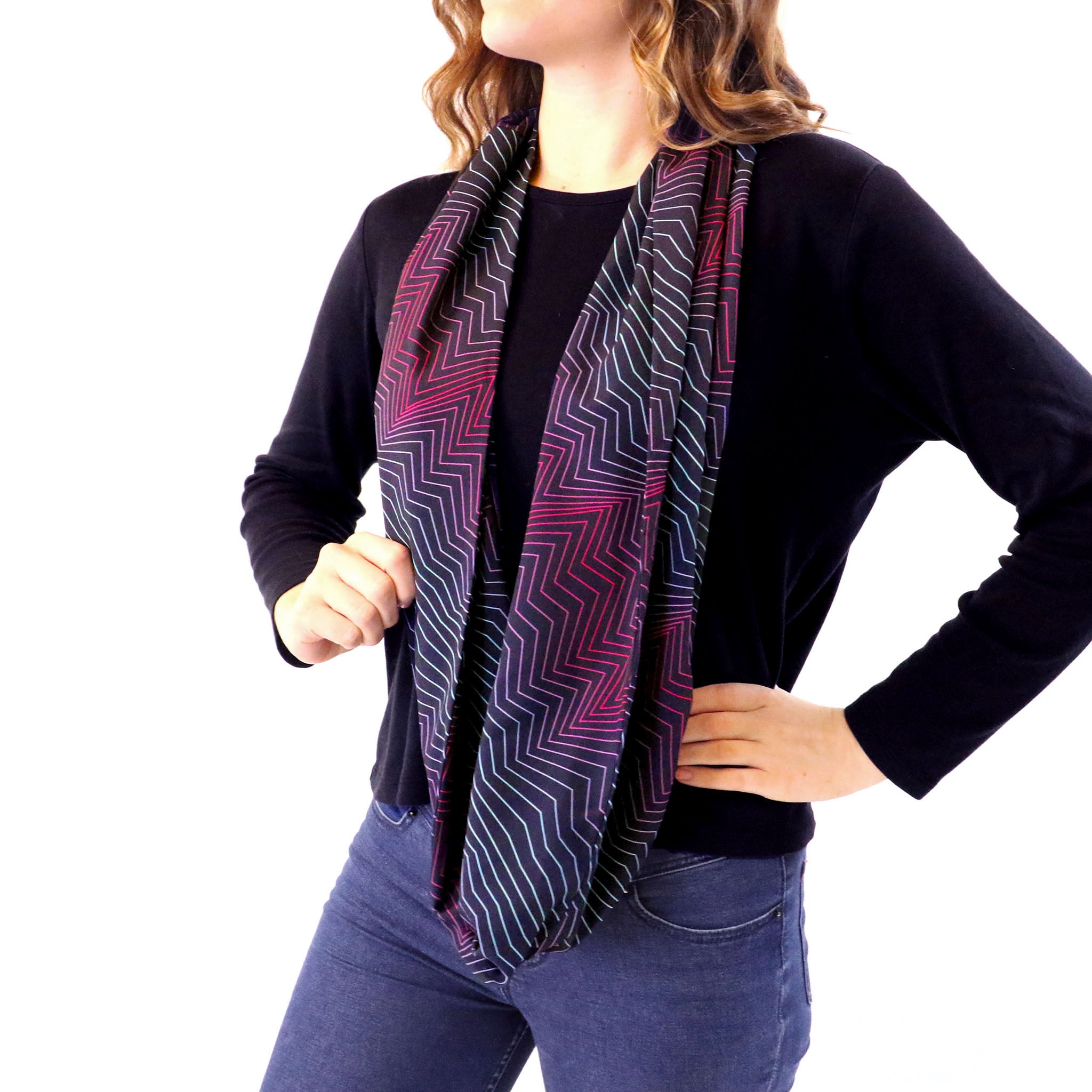 Aesthetic Infinity Scarf - Side View - Knotty Tie Co.