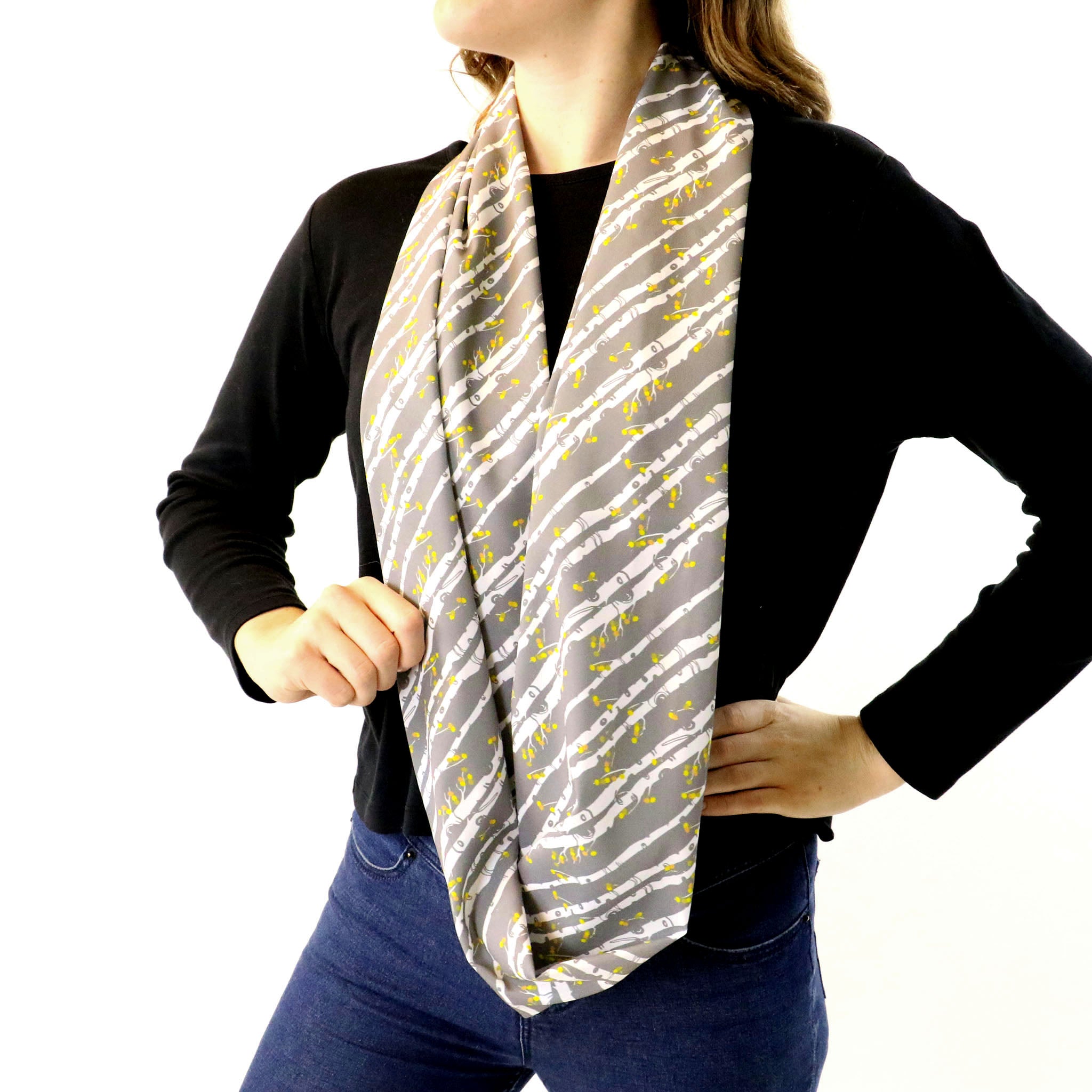 Aspen Grove Infinity Scarf - Side View - Knotty Tie Co.