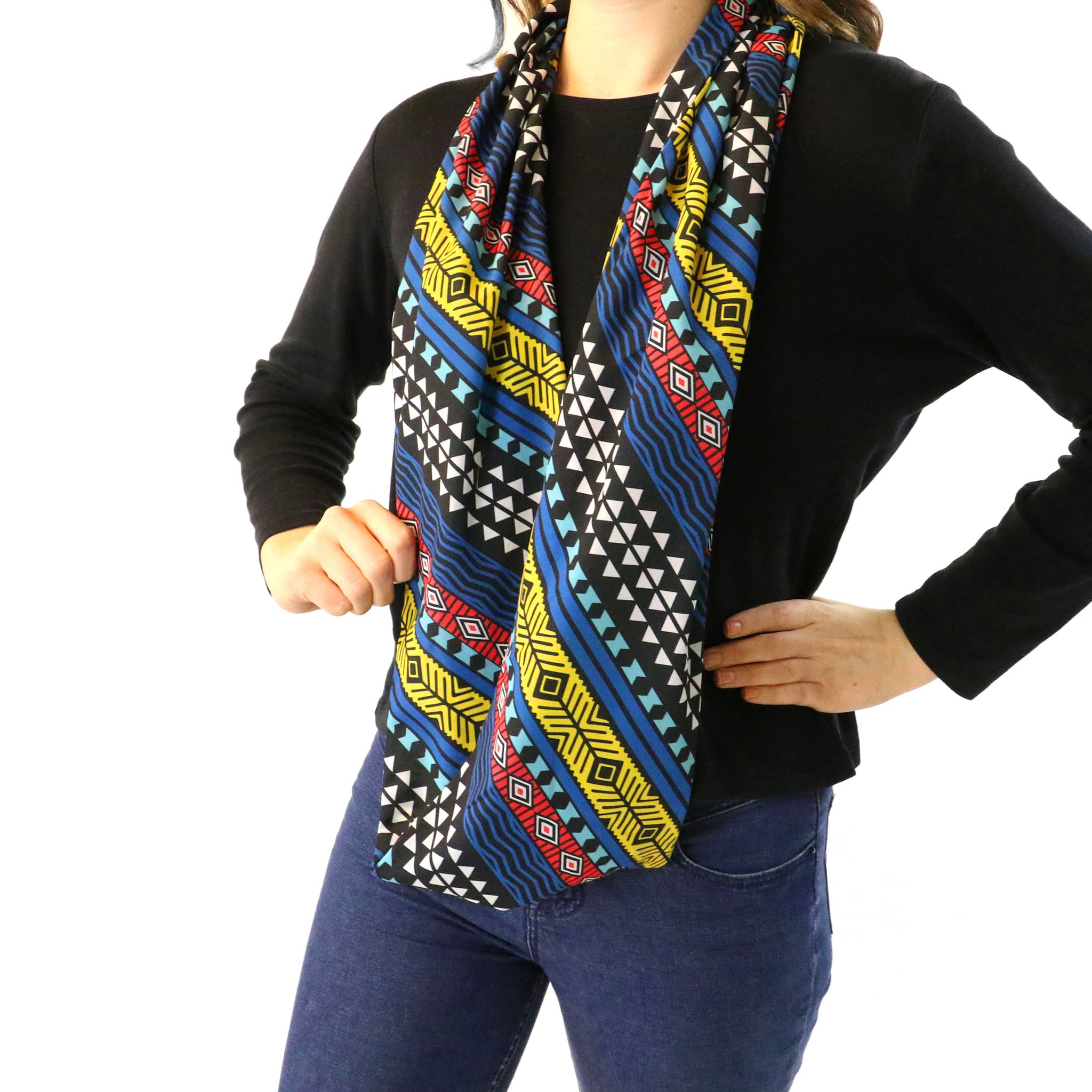 Mawmbe Infinity Scarf - Side View - Knotty Tie Co.