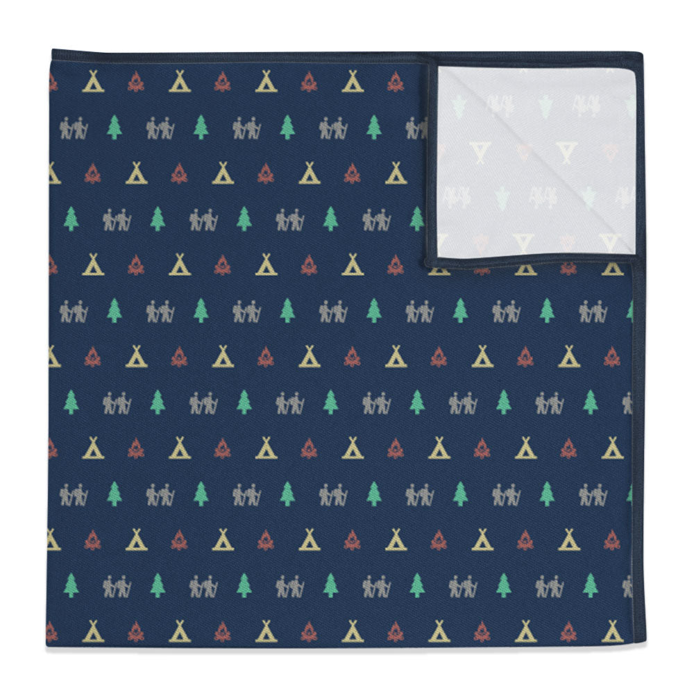 Camping With Friends Pocket Square - 12" Square - Knotty Tie Co.