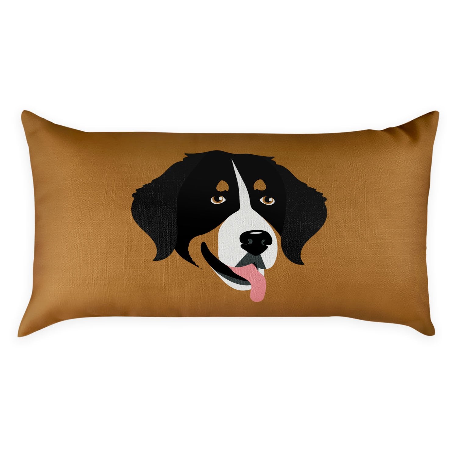 Bernese Mountain Dog Lumbar Pillow - Front - Knotty Tie Co.