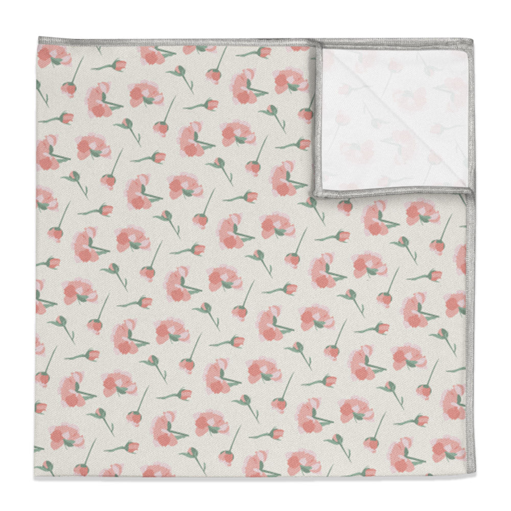 Peonies Floral Pocket Square - 12" Square - Knotty Tie Co.