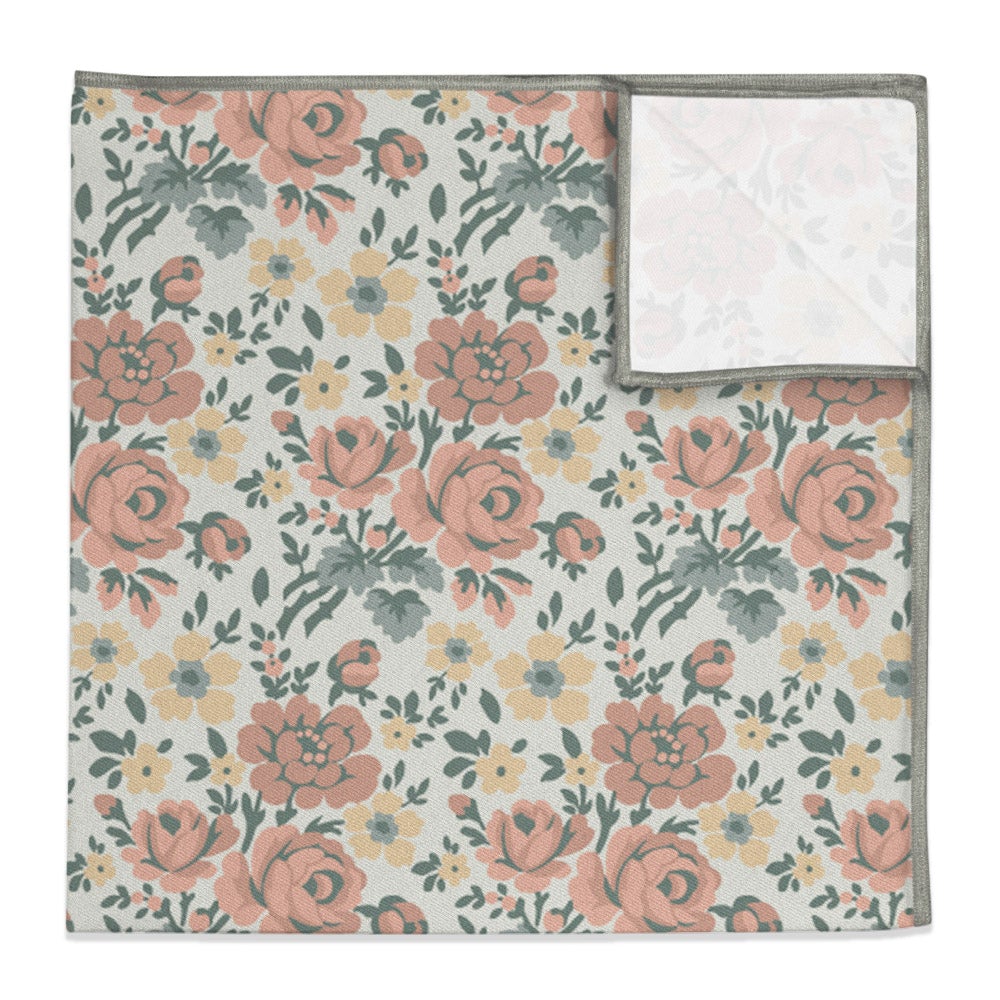 Cooper Floral Pocket Square - 12" Square - Knotty Tie Co.