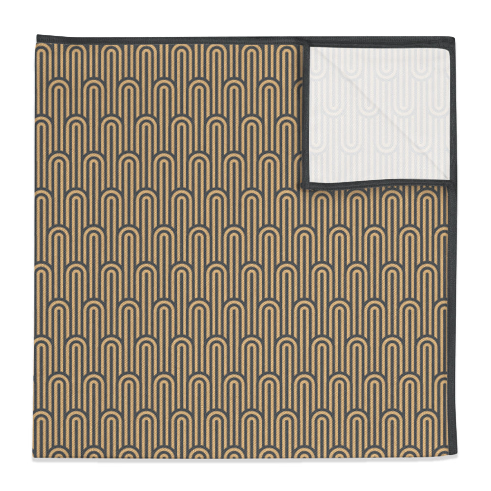 Deco Curves Pocket Square - 12" Square - Knotty Tie Co.