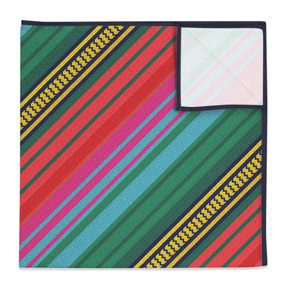 Saltillo Stripe Pocket Square - 12" Square - Knotty Tie Co.