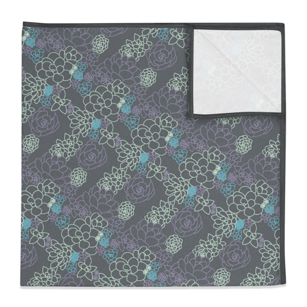 Succulent Cactus Garden Pocket Square - 12" Square - Knotty Tie Co.