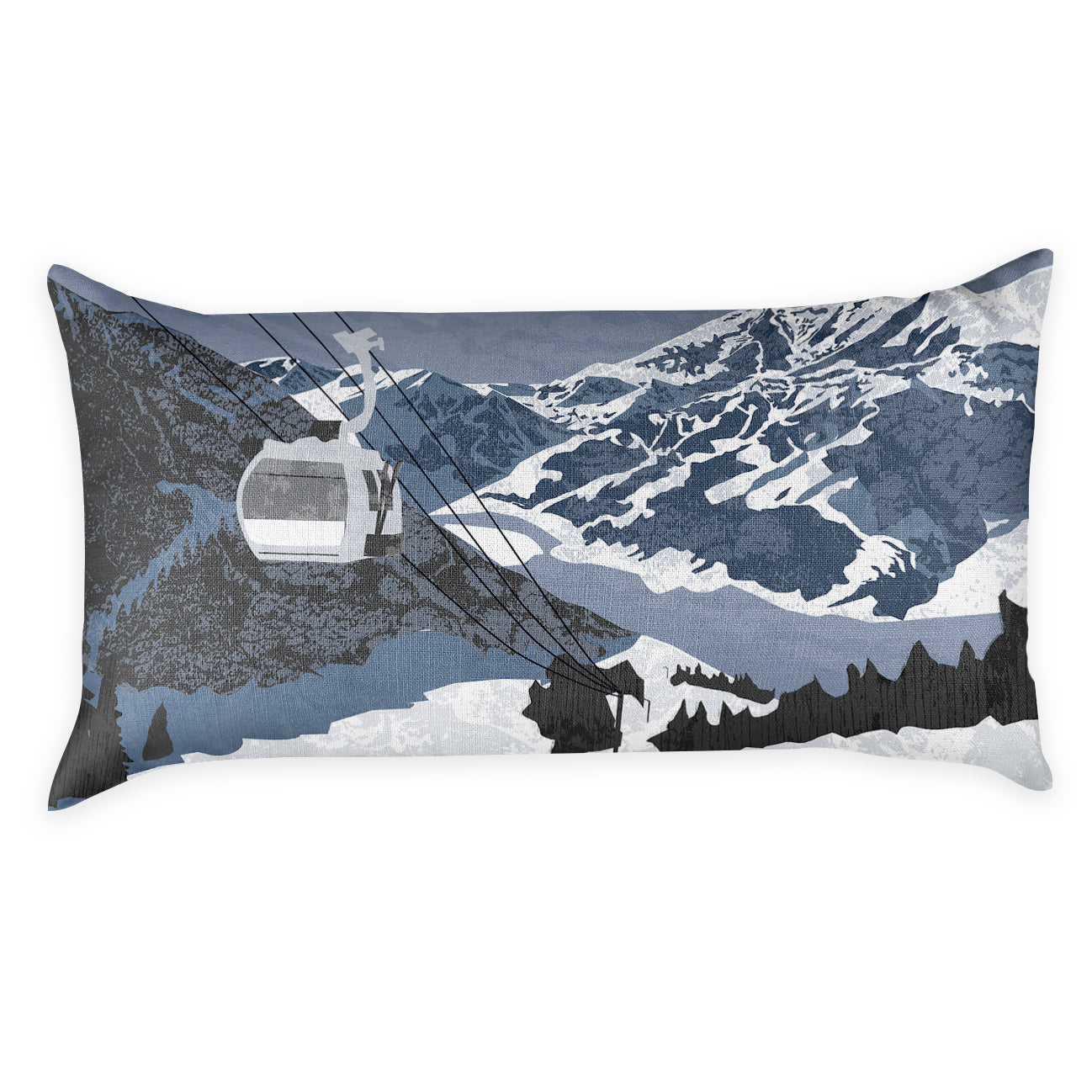 Telluride Abstract Lumbar Pillow - Front - Knotty Tie Co.