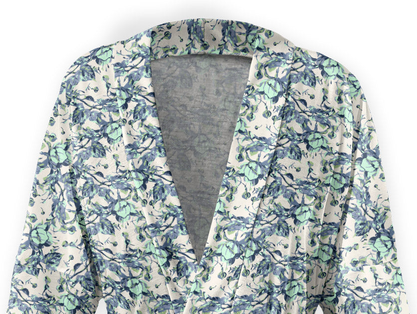 Abstract Floral Robe - Close Up - Knotty Tie Co.