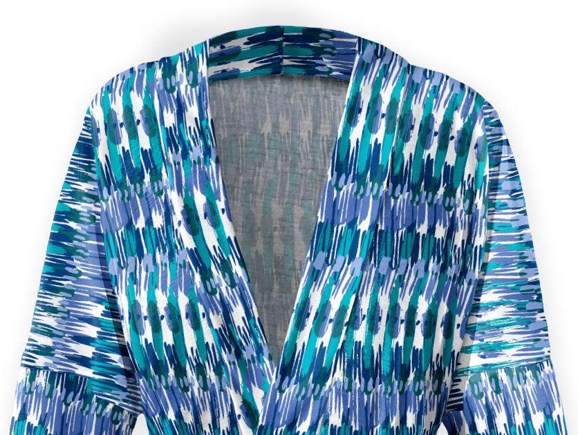 Boho Stripe Robe - Close Up - Knotty Tie Co.