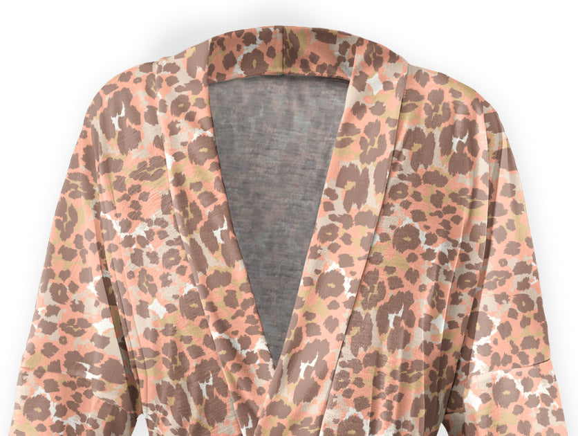 Cheetah Robe - Close Up - Knotty Tie Co.