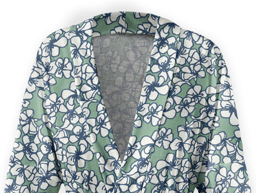 Soulful Floral Robe - Close Up - Knotty Tie Co.