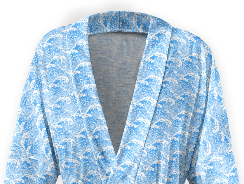 Waves Robe - Close Up - Knotty Tie Co.