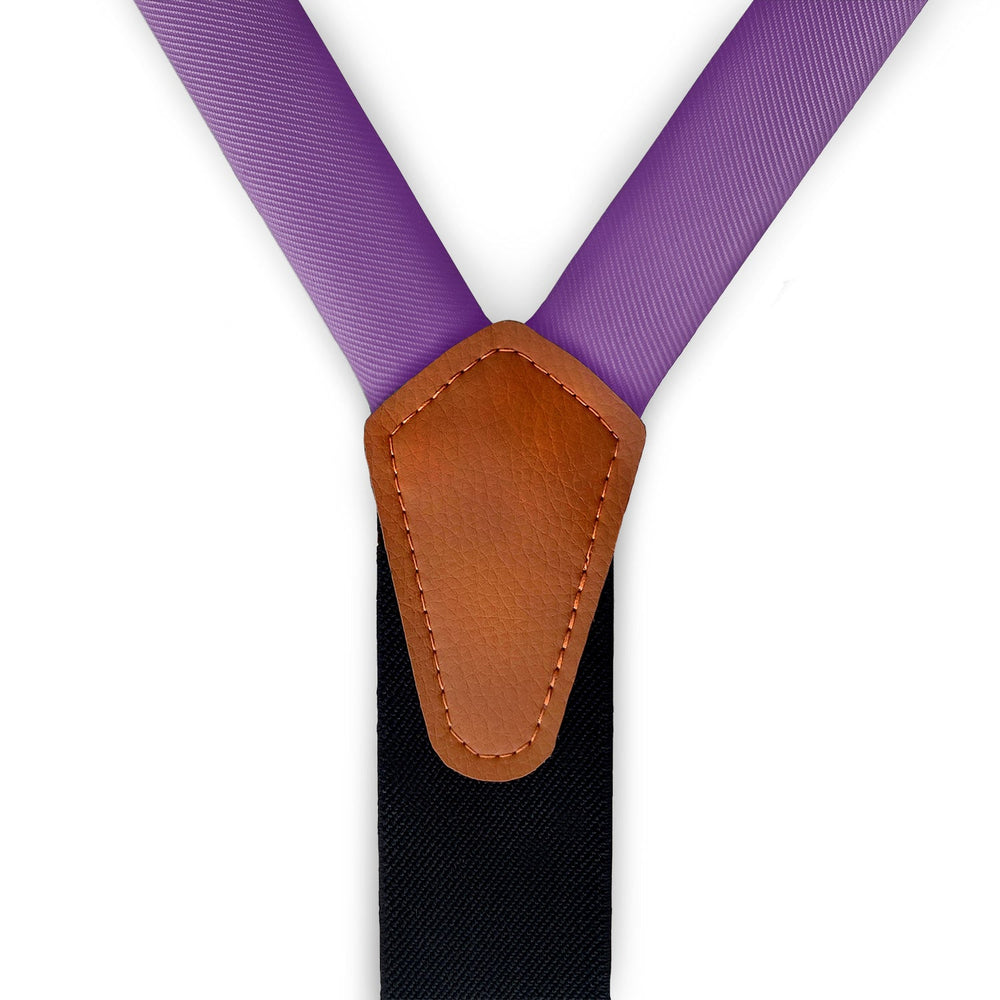Solid KT Purple Suspenders - Vegan Leather Y-Back - Knotty Tie Co.