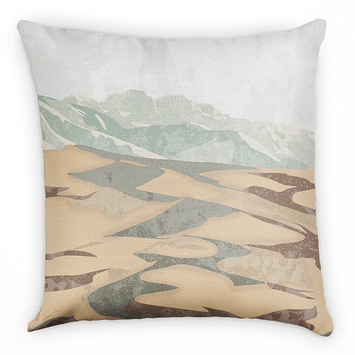 Great Sand Dunes Abstract Square Pillow - Back - Knotty Tie Co.