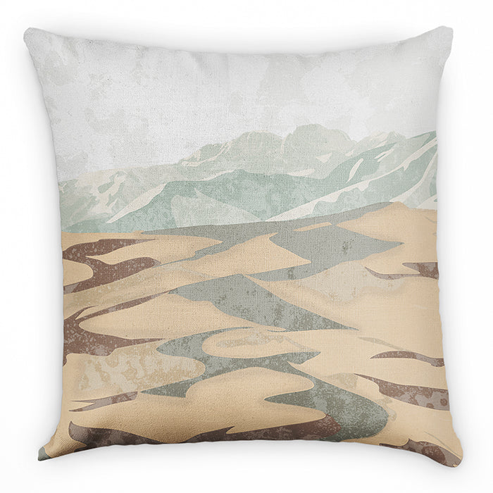 Great Sand Dunes Abstract Square Pillow - Front - Knotty Tie Co.