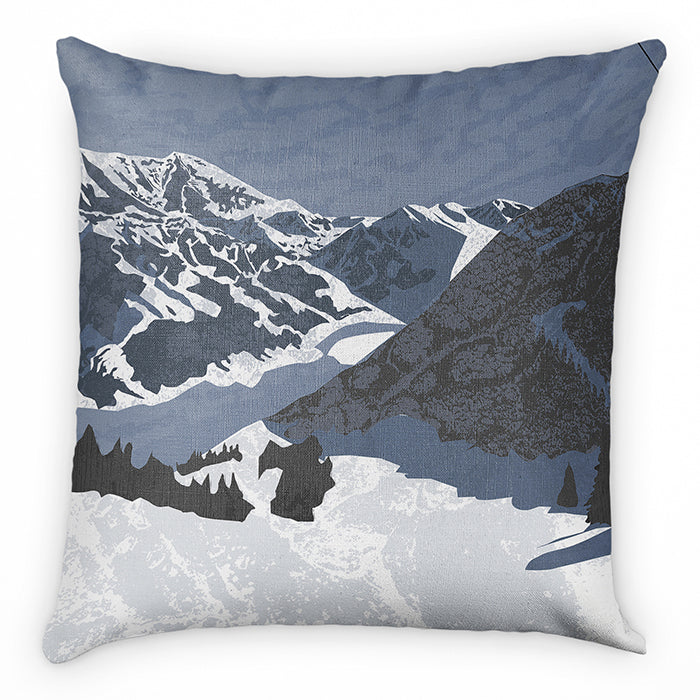 Telluride Abstract Square Pillow - Back - Knotty Tie Co.