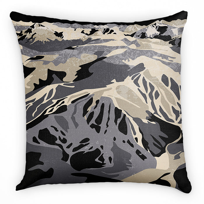 Winter Park Abstract Square Pillow - Back - Knotty Tie Co.