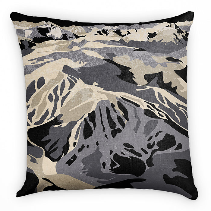 Winter Park Abstract Square Pillow - Front - Knotty Tie Co.