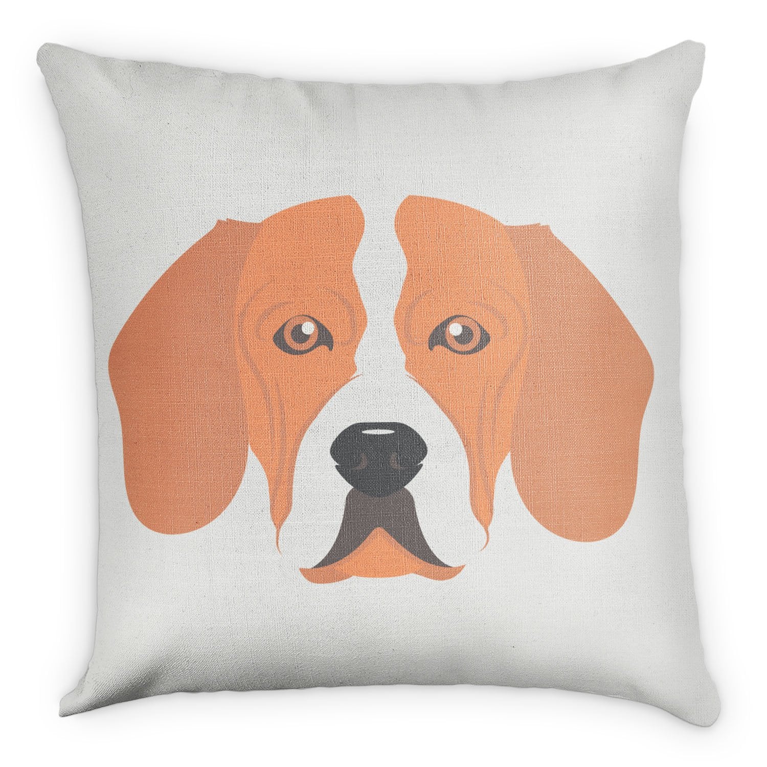 Beagle Square Pillow - Front - Knotty Tie Co.