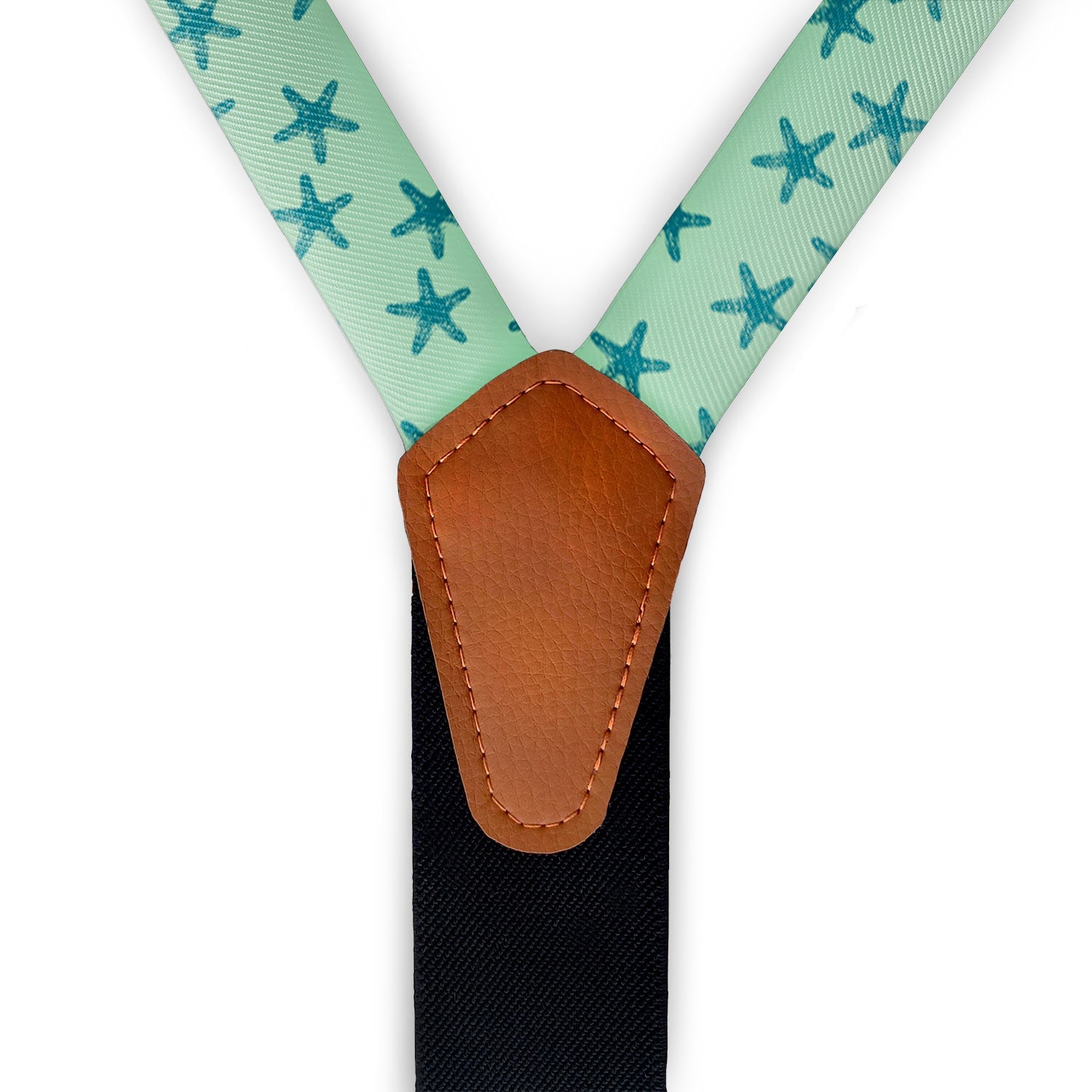 Starfish Suspenders - Vegan Leather Y-Back - Knotty Tie Co.