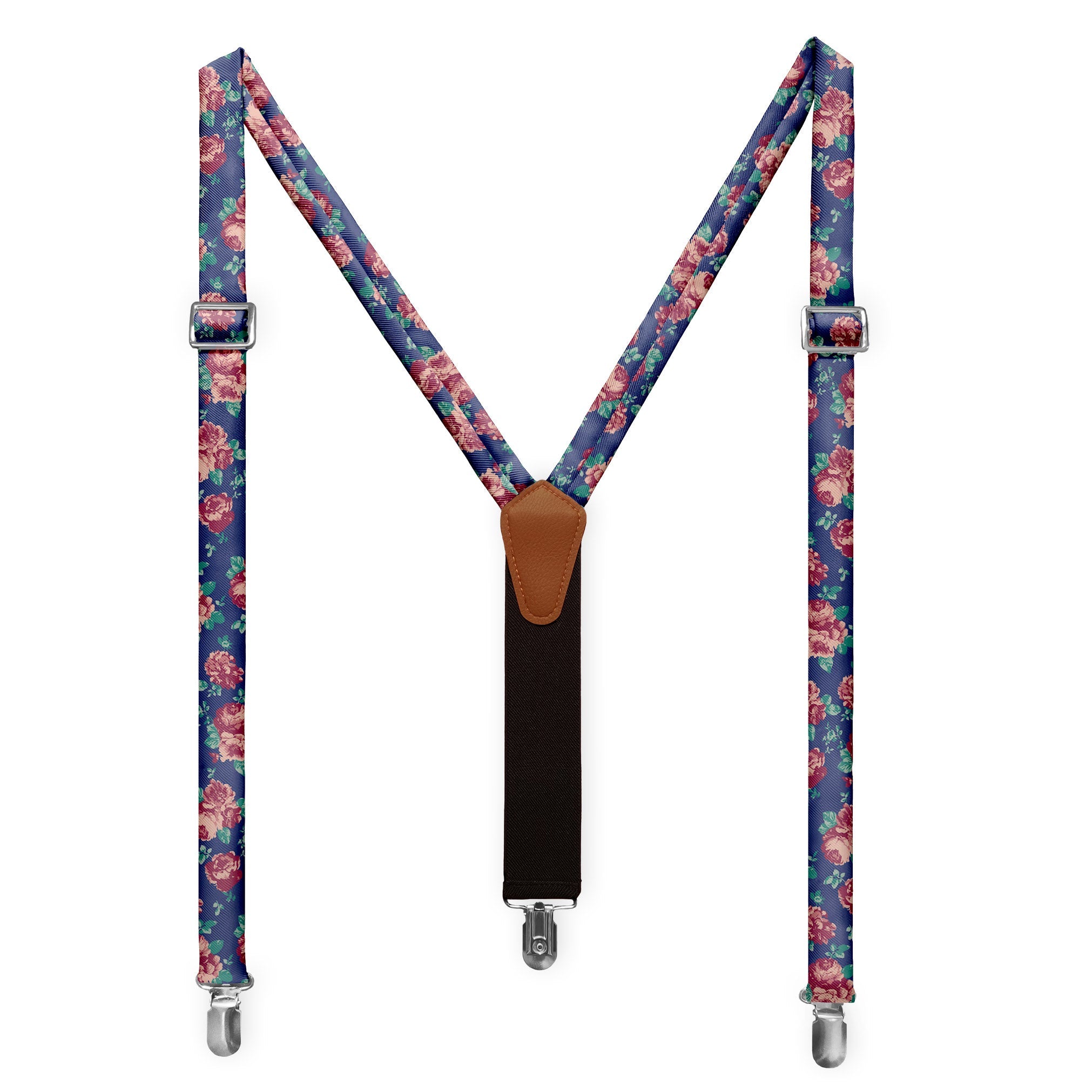 Elegant Suspenders with Floral Print