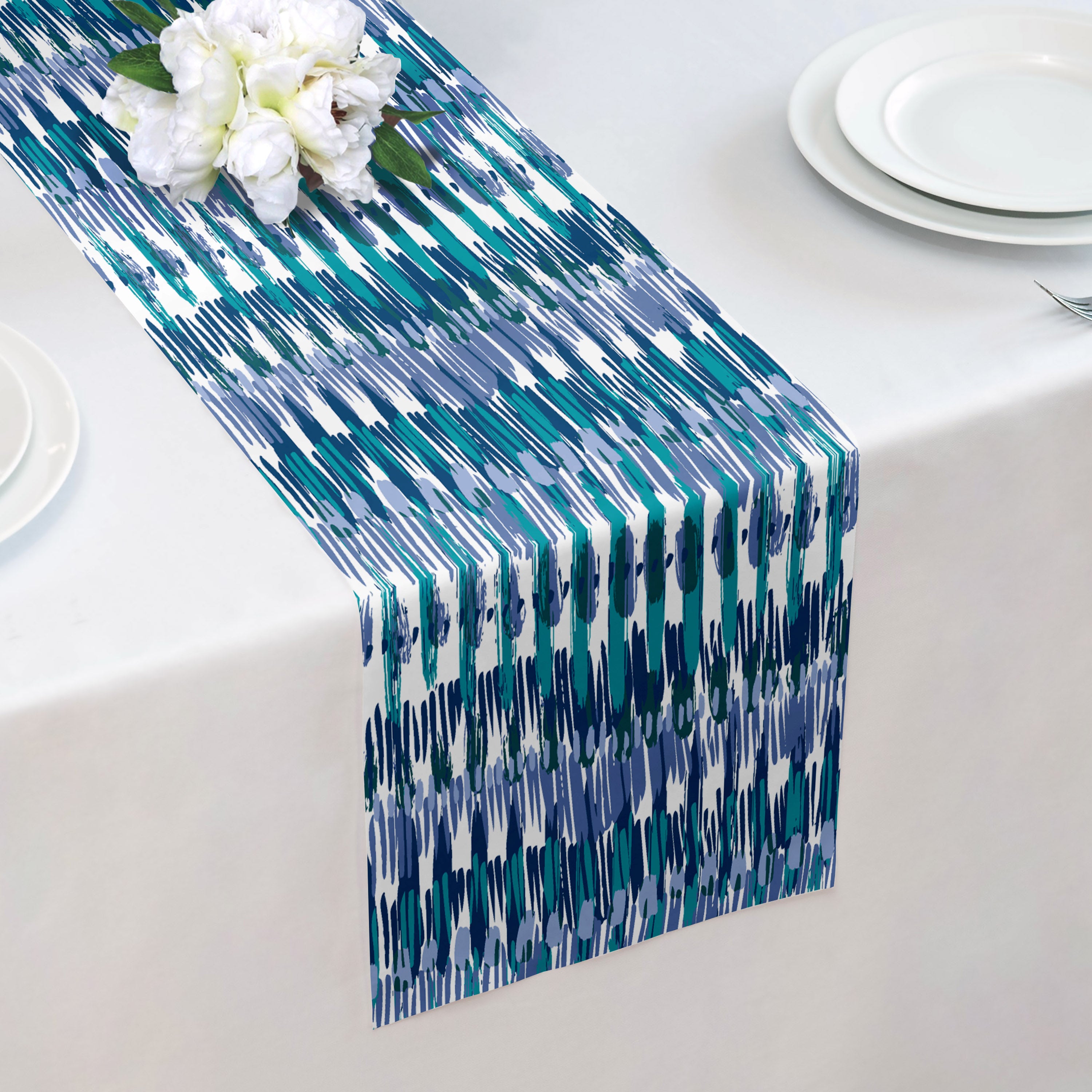 Boho Stripe Table Runner - Over Table Edge - Knotty Tie Co.