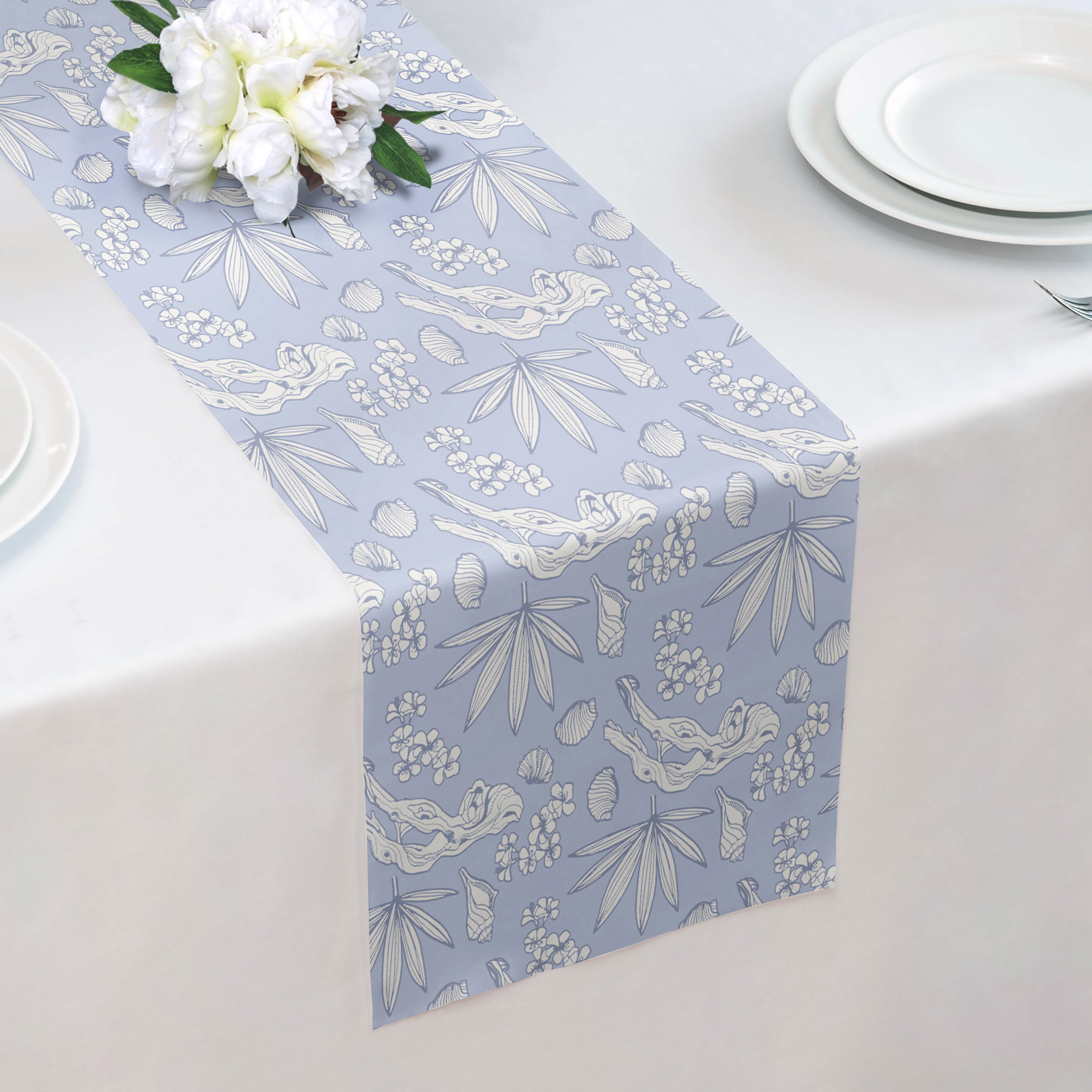 Driftwood Floral Table Runner - Over Table Edge - Knotty Tie Co.