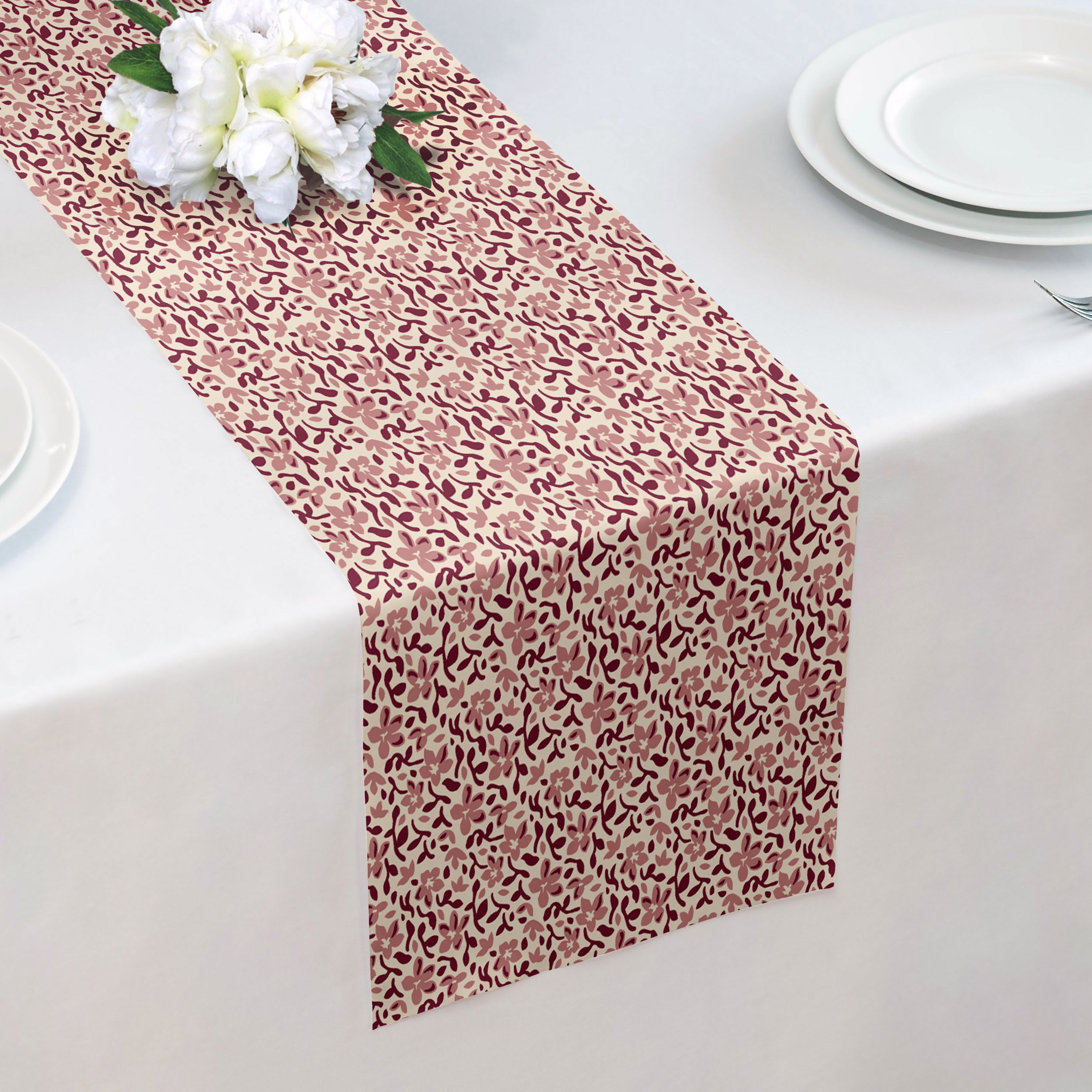 Luke Floral Table Runner - Over Table Edge - Knotty Tie Co.