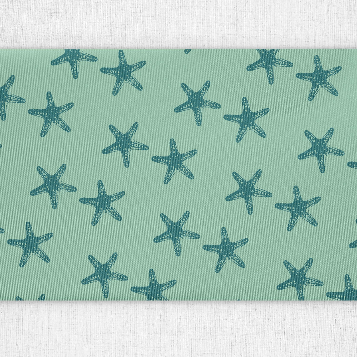 Starfish Table Runner - Close Up Top View - Knotty Tie Co.