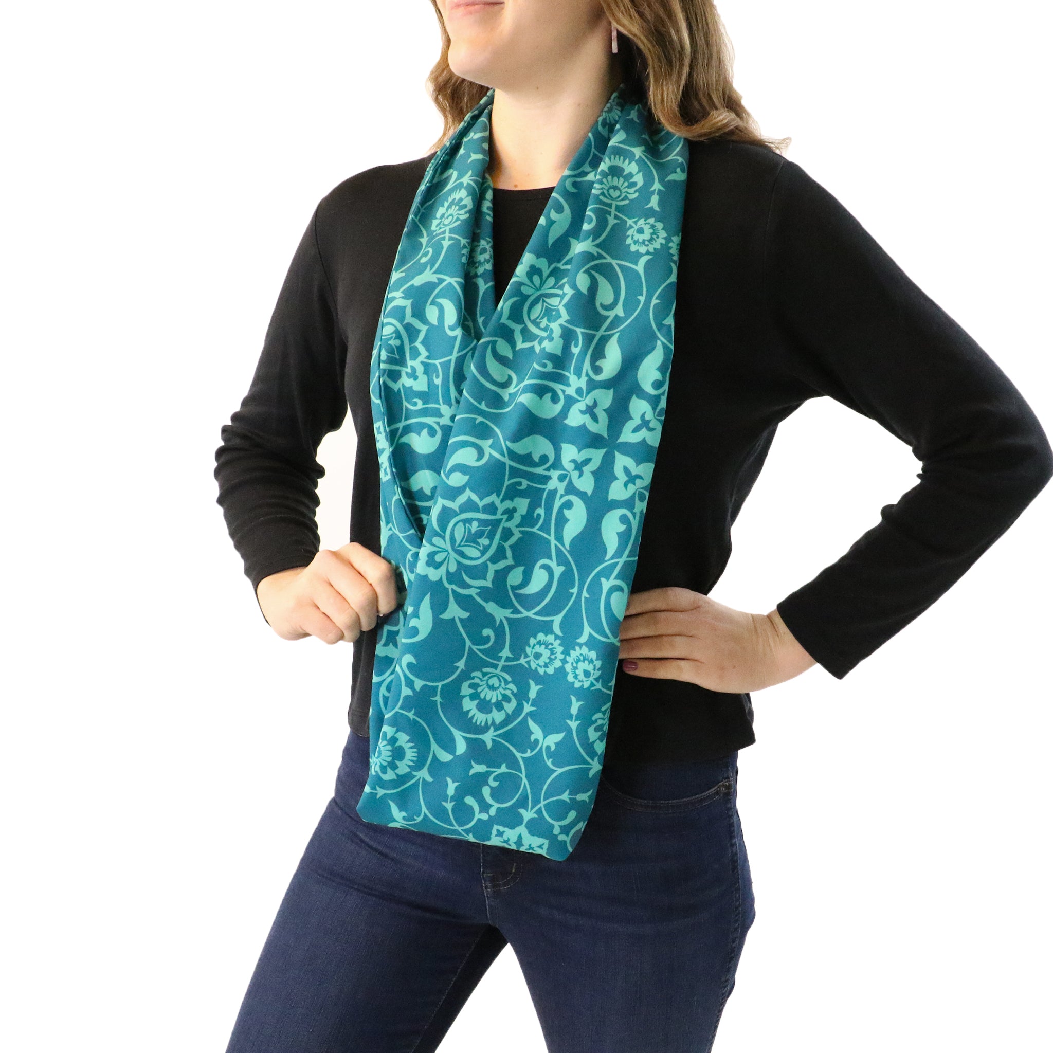 Hazelwood Infinity Scarf - Side View - Knotty Tie Co.